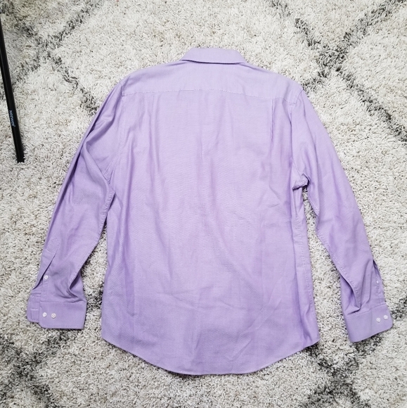 Tommy Hilfiger Purple Athletic Fit Stretch Button Down Size 34/35. 16.5" - Picture 5 of 6